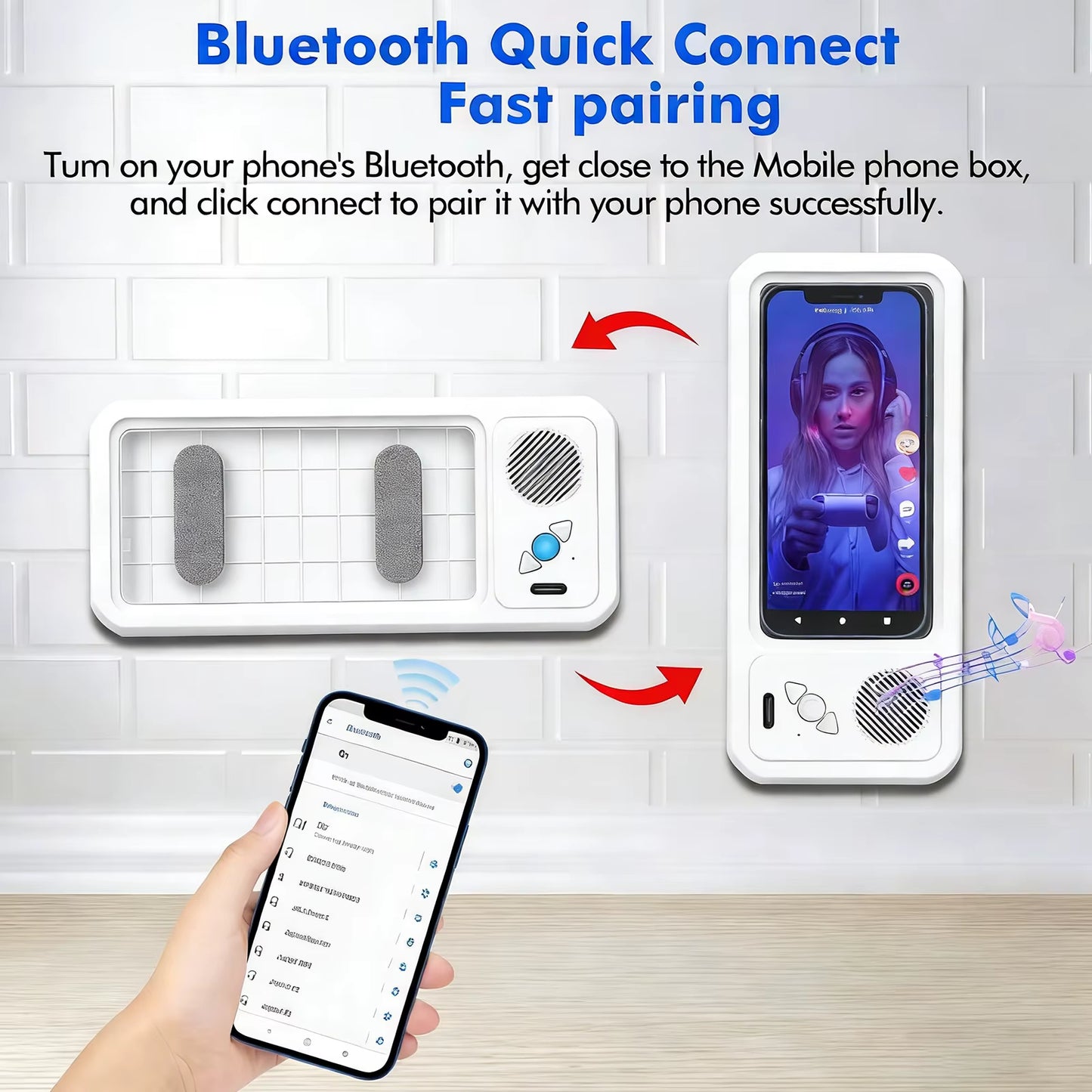 ShowerVibe™ Pro: 2-in-1 Waterproof Cinema & Speaker