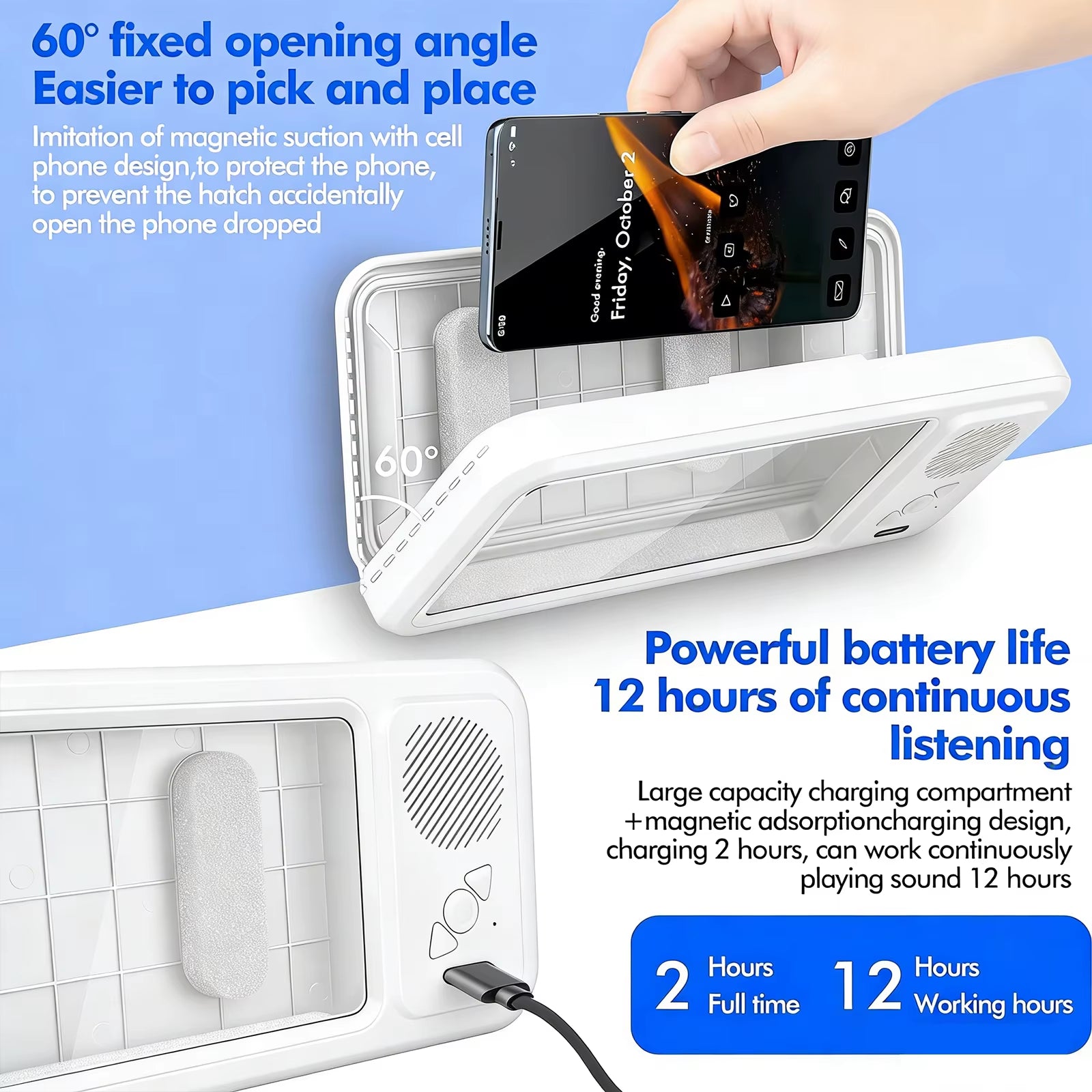 ShowerVibe™ Pro: 2-in-1 Waterproof Cinema & Speaker